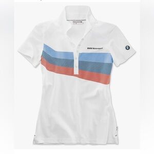 BMW Motorsport Collection Polo Shirt Women Size M White Powered By M3 Like New